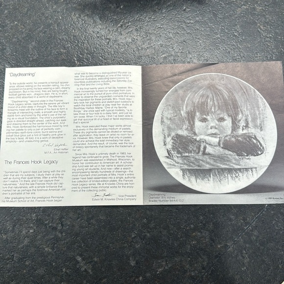 Edwin M. Knowles “Daydreaming” Collectible Plate - Picture 4 of 5